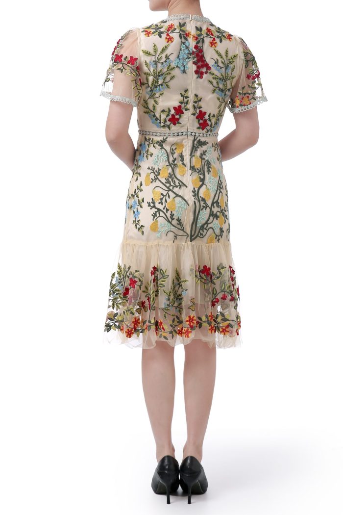 Embroidered mesh skirt - Image 4
