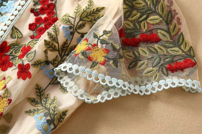 Embroidered mesh skirt - Image 8