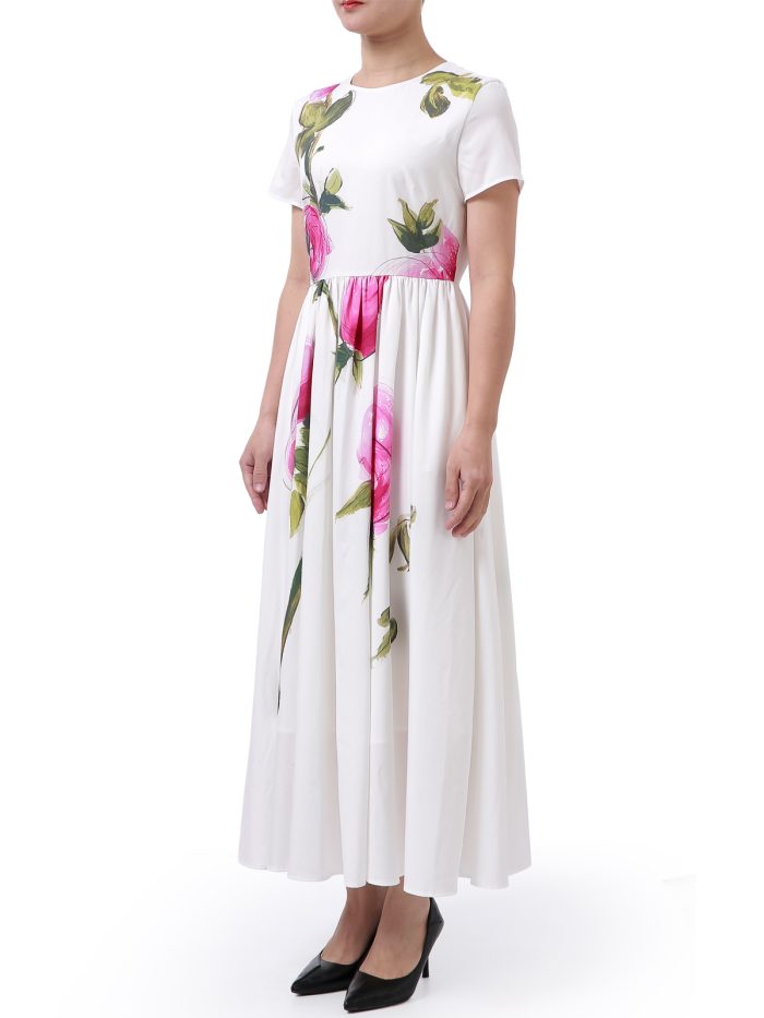 White floral-print dress - Image 2