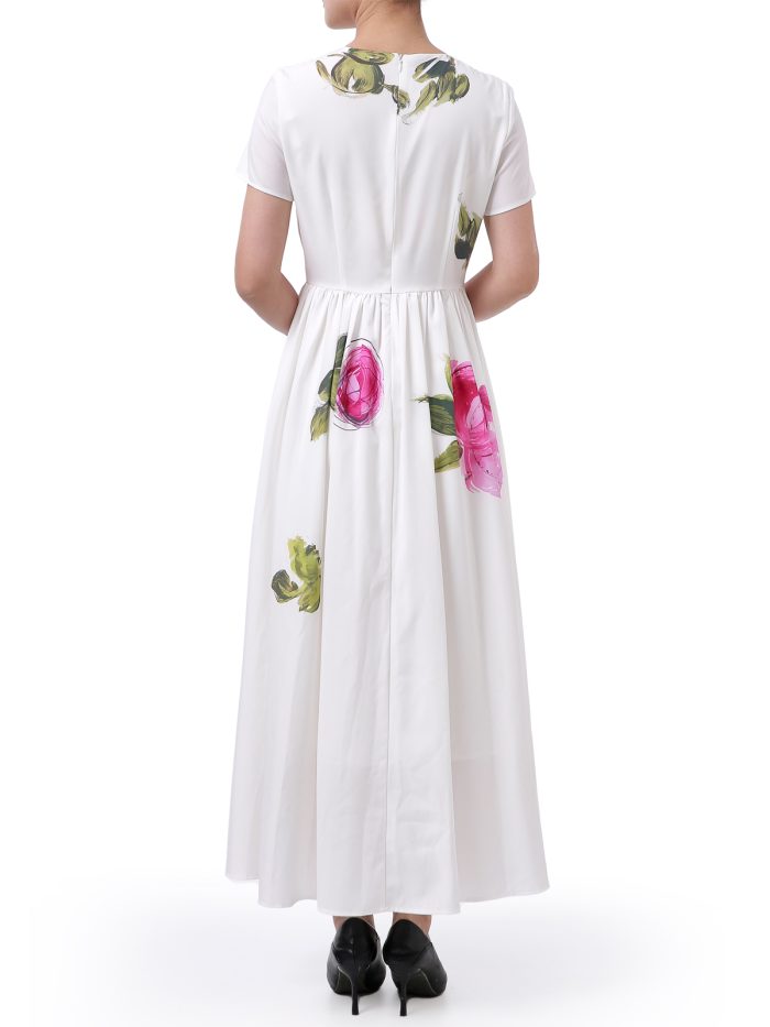 White floral-print dress - Image 4