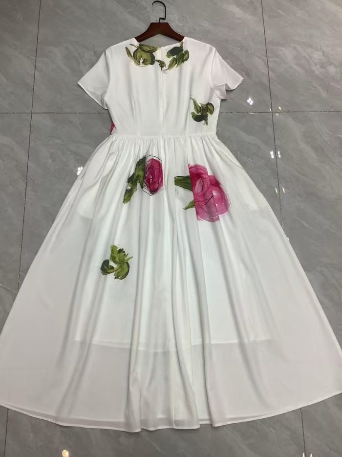 White floral-print dress - Image 9