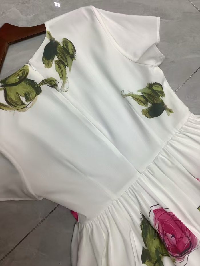 White floral-print dress - Image 11