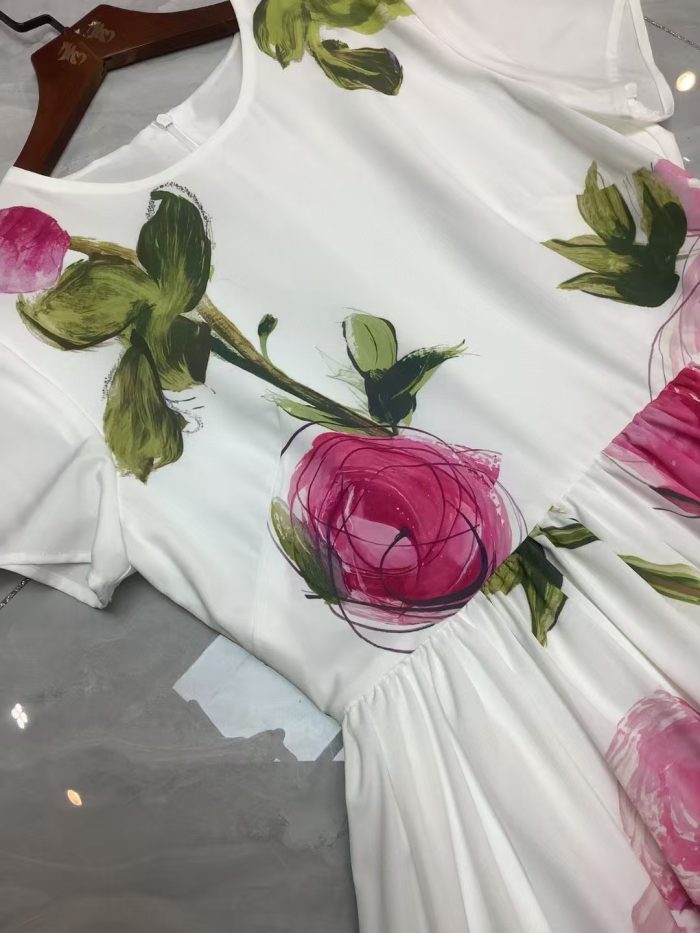 White floral-print dress - Image 12
