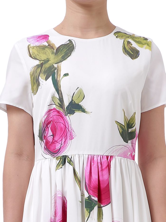 White floral-print dress - Image 5