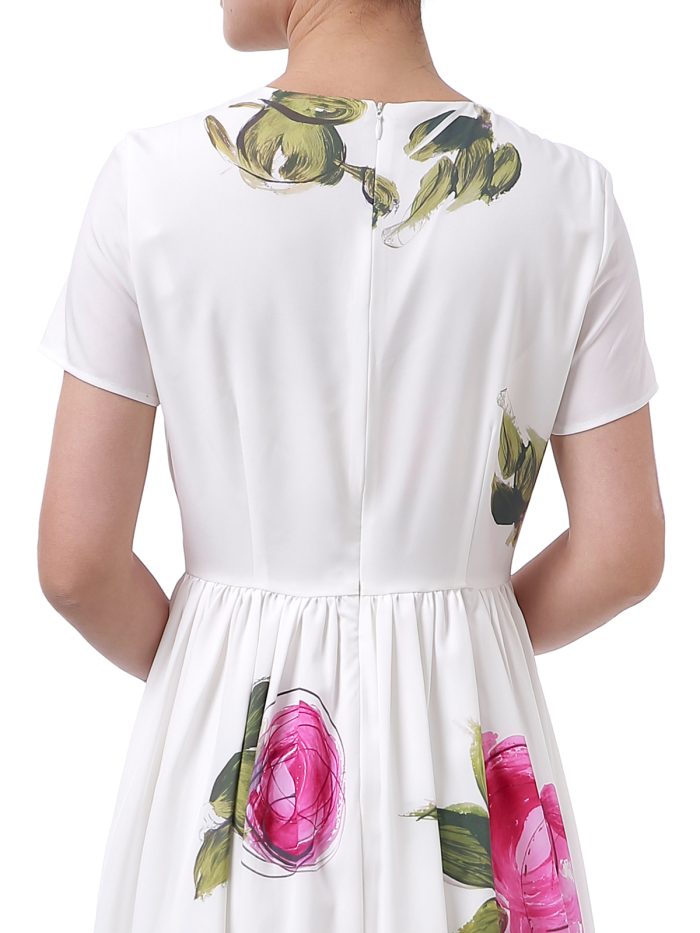 White floral-print dress - Image 7